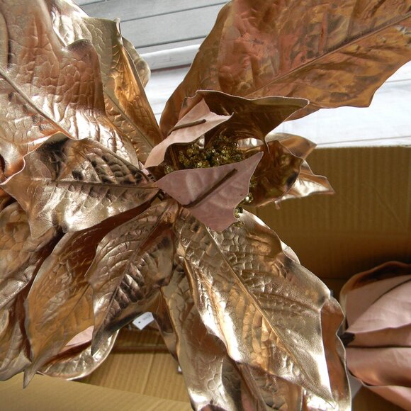 Simply Stunning Set of 3 Oversized Poinsettias PICKS by Janine Graff BLUSH PINK - Picture 1 of 3